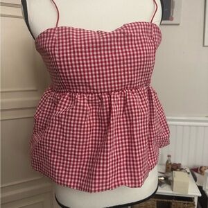 Madden Girl Red Checkered Camisole
